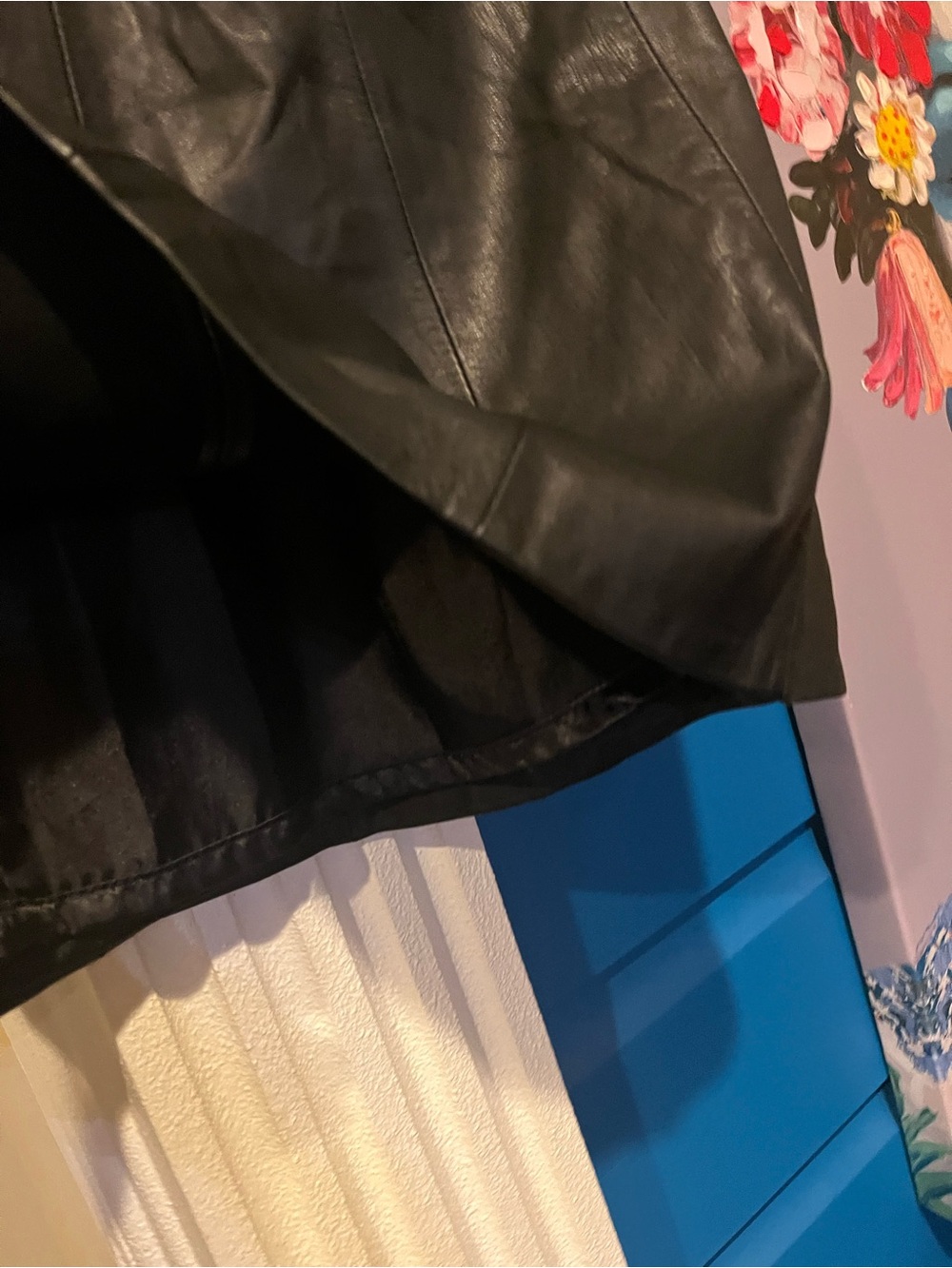 Isaac Mizrahi Genuine Leather Skirt Sz 2 - Picture 7 of 11